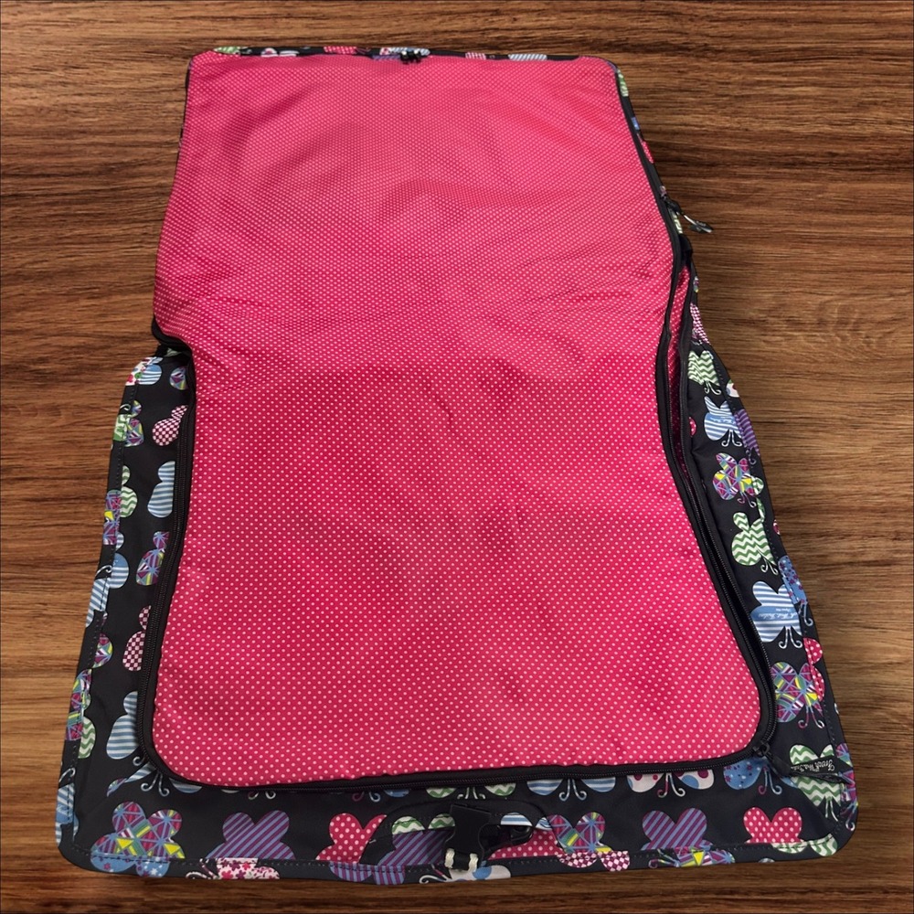 French West Indies Butterfly Tote Bag Travel Organizer Pink Red Blue - Picture 7 of 8